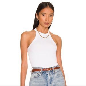 NEW Commando Studio Rib Tank in White Racerback Racer Small Medium